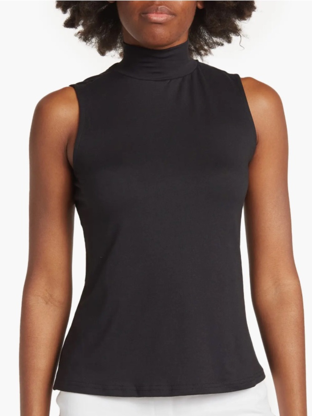 By Design Sleeveless Mock Neck Sleeveless Top